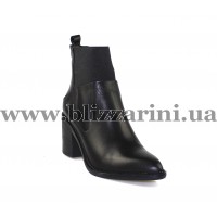Полусапоги 326-057 black leather черная кожа бот