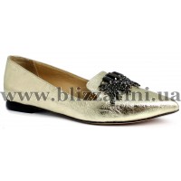 Туфлі 0240-62 76  gold leatcher золото кожа  туф