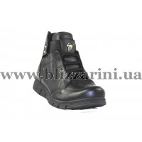 Ботинки 183006 (кож-зам) siyah vinlex черная кожа бот