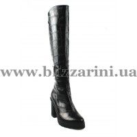 Сапоги KR101-01-030L-R black кожа ос