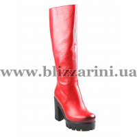 Сапоги 200-345 (мех 4) kurklu 16K byn cizme 693 kirmizi deri