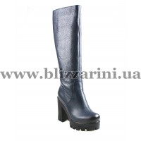 Сапоги 200-345 (мех 4) kurklu 16K byn cizme 691 lacivert синяя кожа з