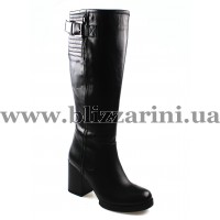 Сапоги W17-830 (мех 4) black кожа з
