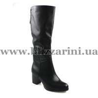 Сапоги S38-21-N223R (мех 4) (мал разм) black кожа з