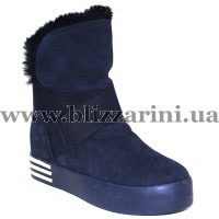 Полусапоги 6032B-TT (прес) (искуст мех) blue замш бот з