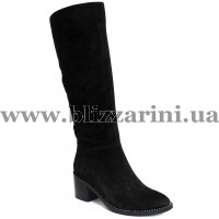 Сапоги KR683-02-183-BM (мех 4)  коричневый замш  зима