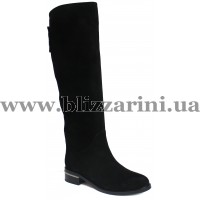 Сапоги 7E732H-YS3130-015BM (мех 4)  черный замш  зима