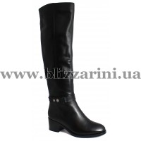 Сапоги G1012-720B-212 (мех 4)  черная кожа  зима