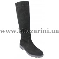 Сапоги 590/1 (шерсть 4) черный замш з