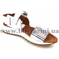 Босоніжки 0310 701-693 белая кожа+серебро л