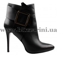 Ботильоны 204-046 black leather черная кожа бот
