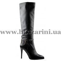 Сапоги J16-G313-60/26 black кожа ос