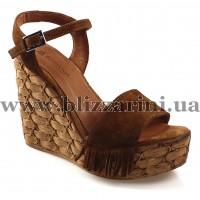 Босоніжки S17-1104 tobacco suede рыжий замш л