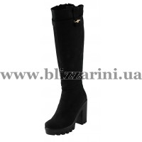 Сапоги 4061-11-15 Н1 (шерсть 4) черный нубук з