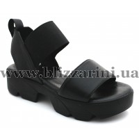 Босоніжки S17-1000 black leather черная кожа л