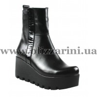Ботинки 30341/1 (полн шерсть) черная кожа з