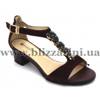 Босоніжки E77-35-108 bordo замш л
