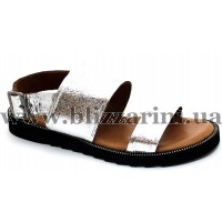 Сандалии S17-1120 silver leather серебро кожа л