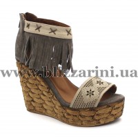 Босоніжки S17-1102 vizon suede беж кожа/замш л