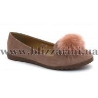 Балетки 47-1 (кожзам) pink замш т