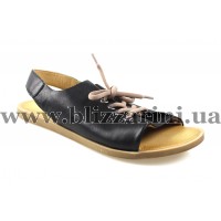 Сандалии  17Y woman 01 black leather черная кожа л