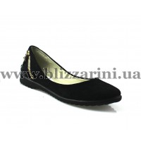 Балетки 22447/1 черный замш т