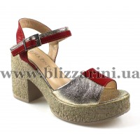Босоніжки 0460-191 18Y woman 38 gold red leather красн/золото кожа л