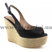 Босоніжки 113-263 black leather черн кожа л