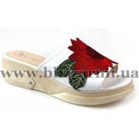 Сабо, шлепанцы P005 6345 beyaz deri P005 белая кожа л