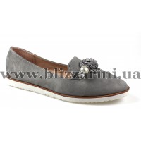 Балетки W286-7 (кожзам) grey замш т