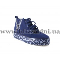  B-129 кож-зам blue текстиль бот