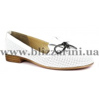 Балетки 0461-1814-9620 19Y 29 white leather  белая  кожа  туф