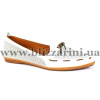 Балетки 0471-300 19Y 34 white leather  белая  кожа  туф