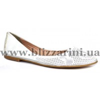Балетки 291 345-1 754 (БОЛ Р)  белая  кожа  туф