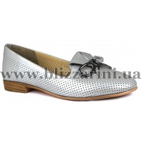 Балетки 0461-1814-9620 19Y 27 light grey leather  серая кожа  туф