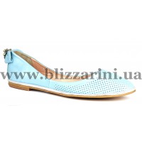 Балетки 291 347-5 773 (БОЛ Р)  голубая кожа  туф
