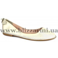 Балетки 291 347-5 739 (БОЛ Р)  бежевая кожа  туф