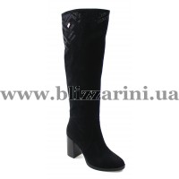 Ботфорты KR269-35-584B-R black замш ос