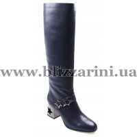 Сапоги MST19-H3-MN508 (мех 4) blue кожа з