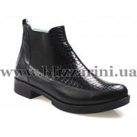 Ботинки D17KB-1125-B syh rugan/syh faber черная кожа+лак бот