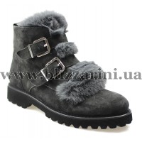 Ботинки WR893-W135-566 (полн мех) grey замш з