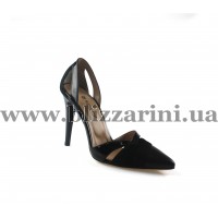 Туфлі 108-208 black leather+suede черная кожа+лак+замш л-т