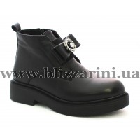 Ботинки 0445-1801 17K 01 black leather черная кожа бот