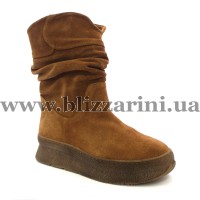 Полусапоги 0240-602 (полн мех) 17K warm 12 tan suede рыжий замш з