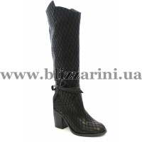 Сапоги M.L.603 117-873 черный лазер кожа ос