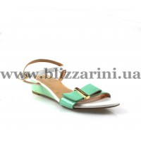 Сандалии 12106-7A кож-зам green+white л