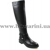 Сапоги 702 siyah 01 (мех 4) черная кожа з