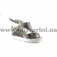 Босоніжки 67762010 серебро кожа змея л