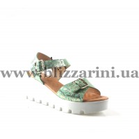 Босоніжки 02-604 96-325 салатовая+золото кожа л