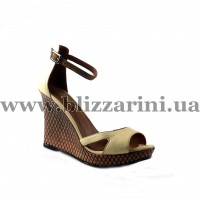 Босоніжки SS15-232 bej deri taba deri бежевая кожа л